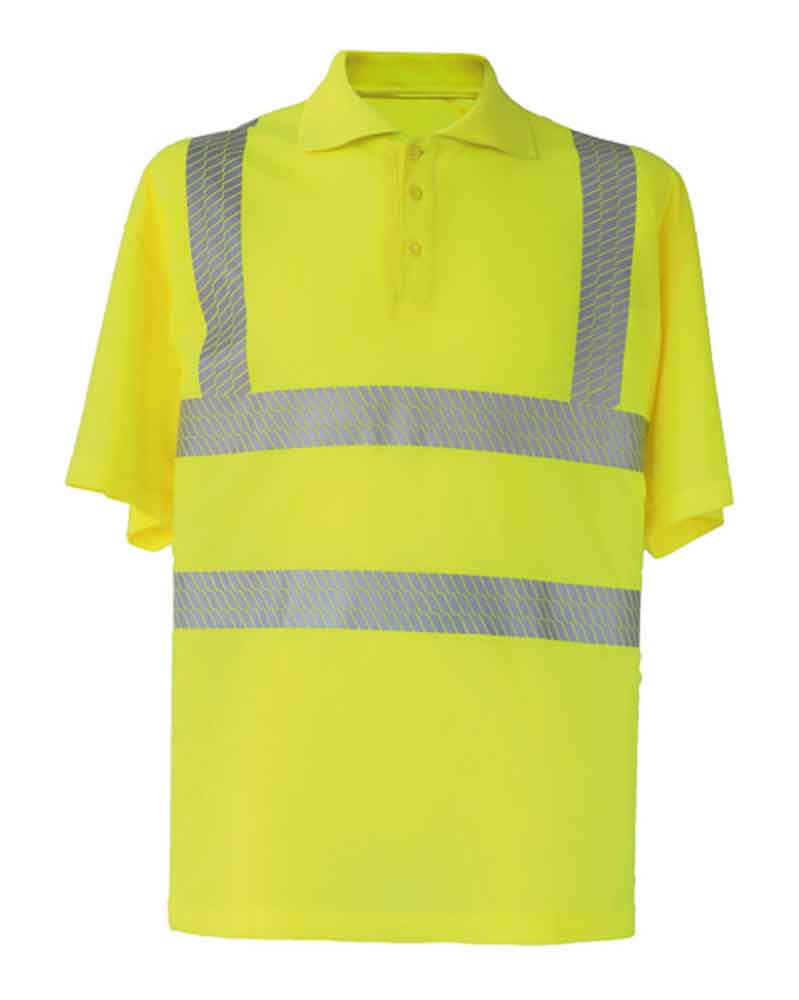 Hi-Vis Polo-Shirt Manchester - 8 Größen - in Gelb oder Orange - mit Werbeanbringung