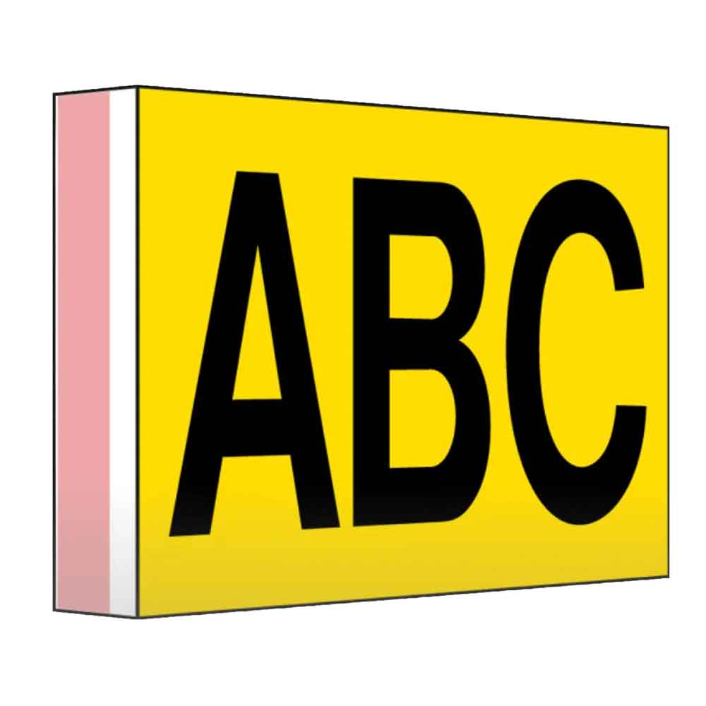 Regal- und Gangschild abgewinkelt - mit Klebestreifen - in vielen Größen - einseitiger oder beidseitiger Druck