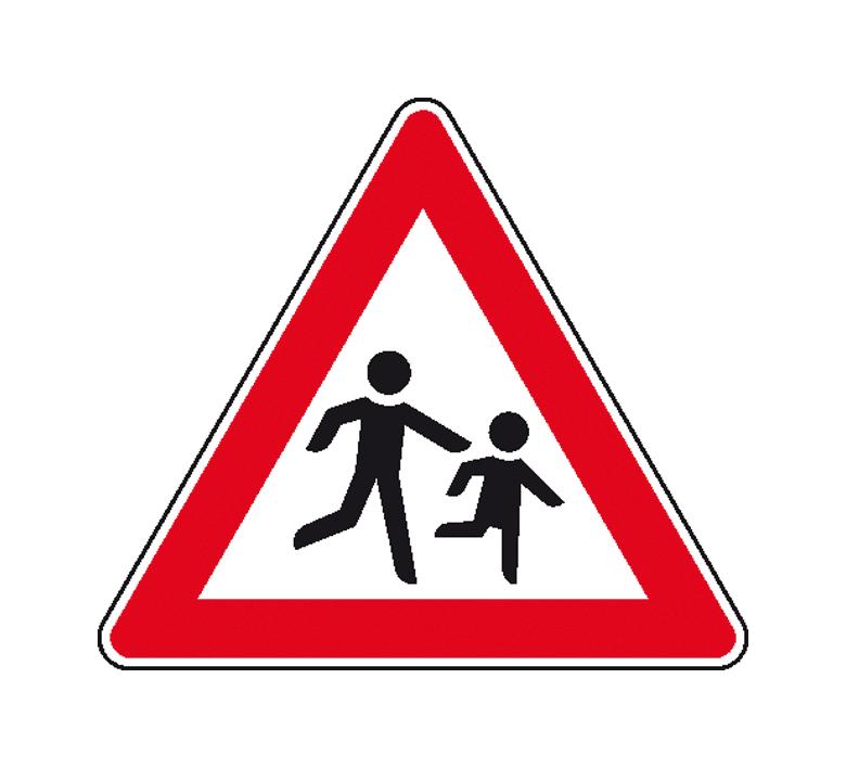 Verkehrszeichen - StVO - Kinder (Aufstellung links) - 2 Größen