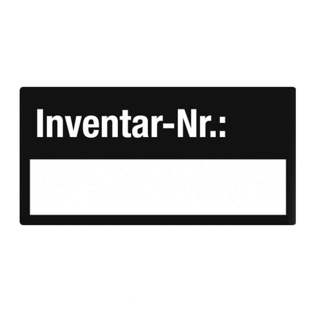 Inventar-Etikett - Inventar-Nr.: - Dokumentenfolie auf Rolle - mit 1 Beschriftungsfeld