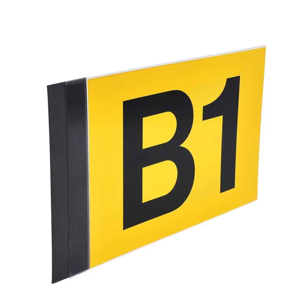 Regal- und Gangschild gerade - mit Klebestreifen - in vielen Größen - einseitiger oder beidseitiger Druck