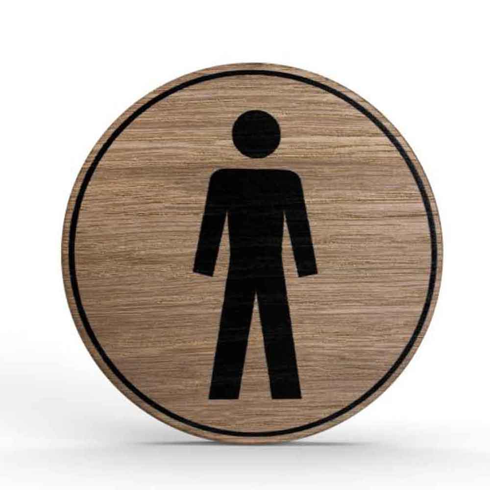 Tello Wood Türschild rund - stilvolles Türschild aus Holz - verschiedene Symbole in Holzfarbe Tello Wood Türschild rund - stilvolles Türschild aus Holz - verschiedene Symbole in Holzfarbe