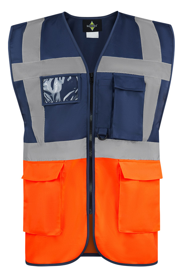 Korntex® Comfort Warnweste „Hamburg“ - Multifunktional - Weiß - M