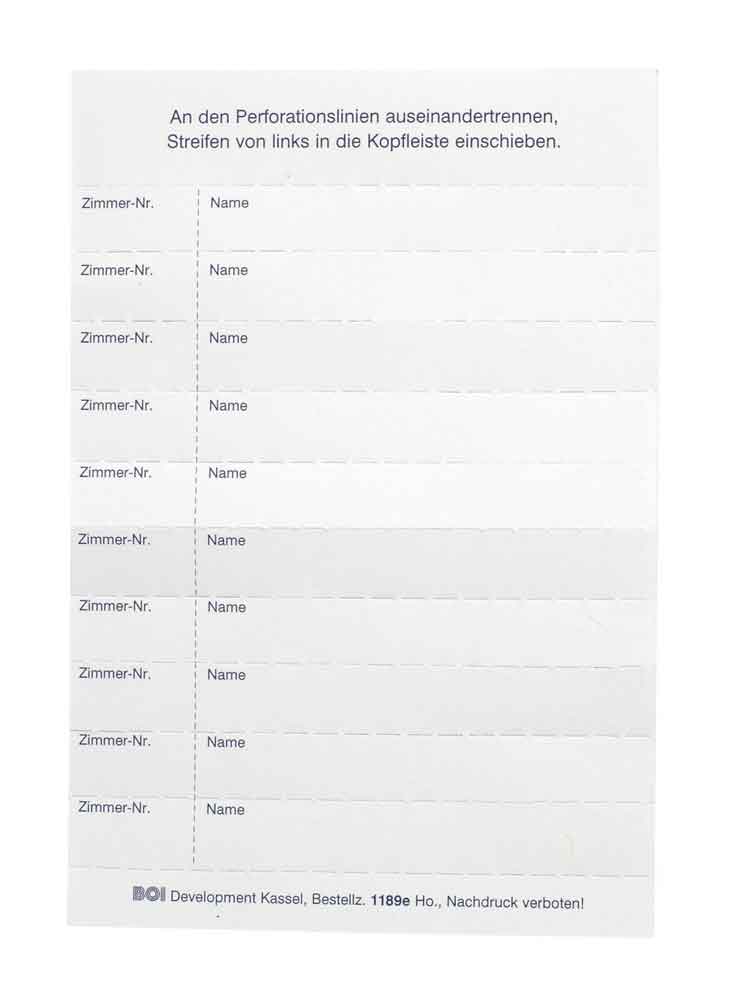 Namensstreifen für Befundmappen - Zubehör Namensstreifen für Befundmappen - Zubehör