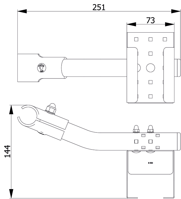 Flaschenhalterung - B 73 x H 259 x T 144 mm - Zubehör für Bode-Flaschen