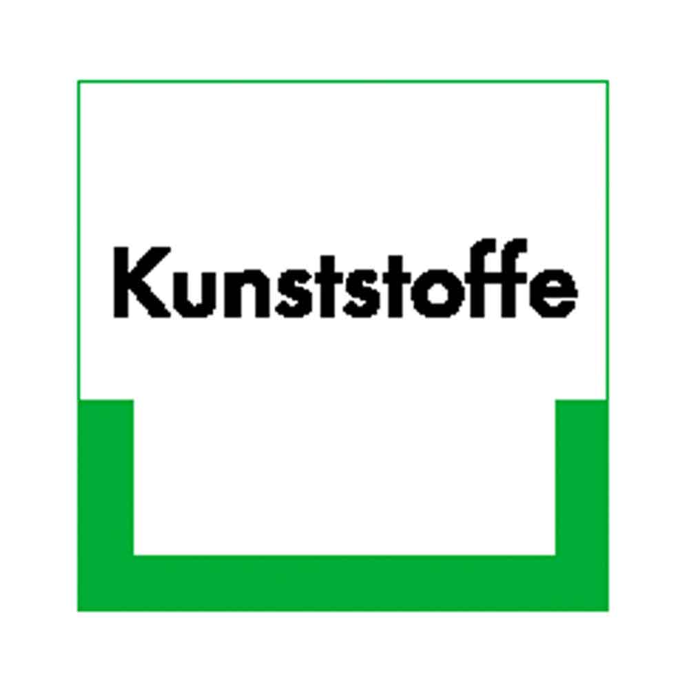 Abfallkennzeichnung - Textschild - Kunststoffe