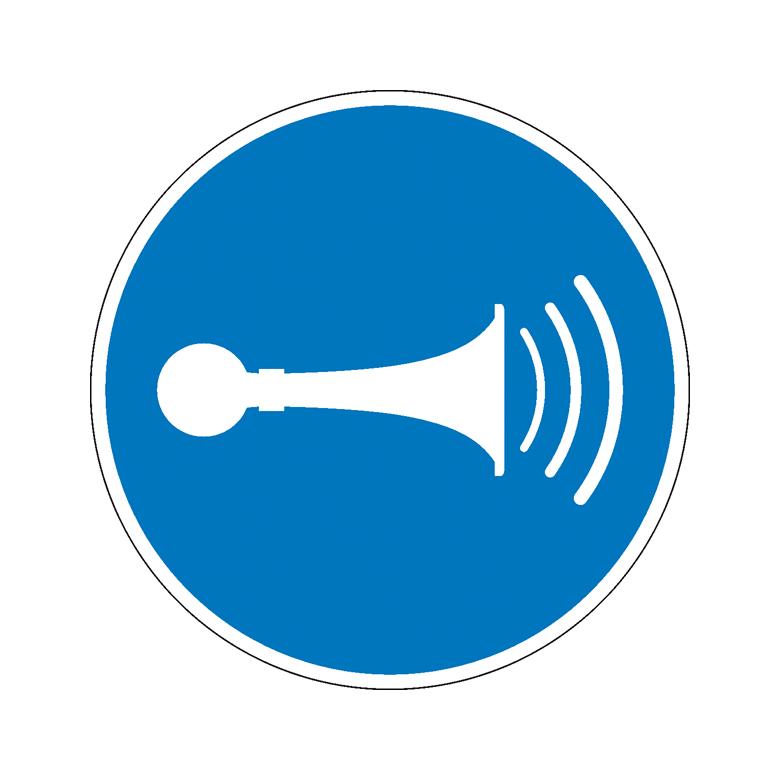 Gebotsschild - Akustisches Signal geben