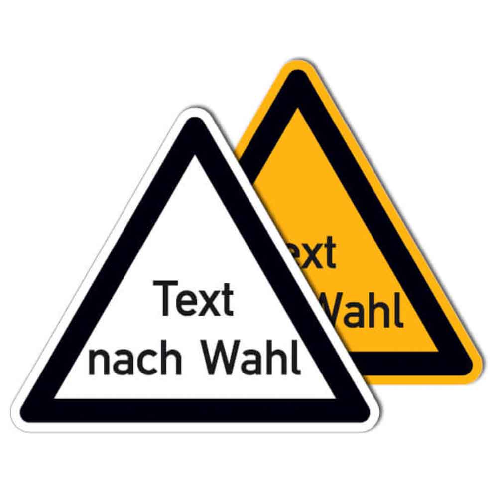 Individuell gefertigtes Aluminiumsschild - geprägt - Dreieck - mit Wunschtext und Grundfarbe nach Wahl Individuell gefertigtes Aluminiumsschild - geprägt - Dreieck - mit Wunschtext und Grundfarbe nach Wahl