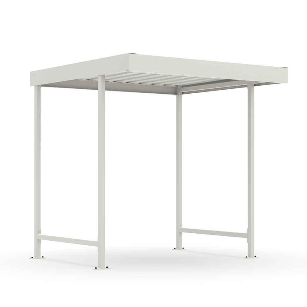 Materialüberdachung Leipzig L10 - als Bausatz - RAL 9002 Grauweiss Materialüberdachung Leipzig L10 - als Bausatz - RAL 9002 Grauweiss