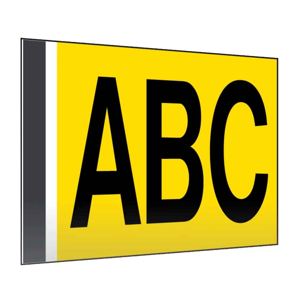 Regal- und Gangschild gerade - mit Magnetstreifen - in vielen Größen - einseitiger oder beidseitiger Druck