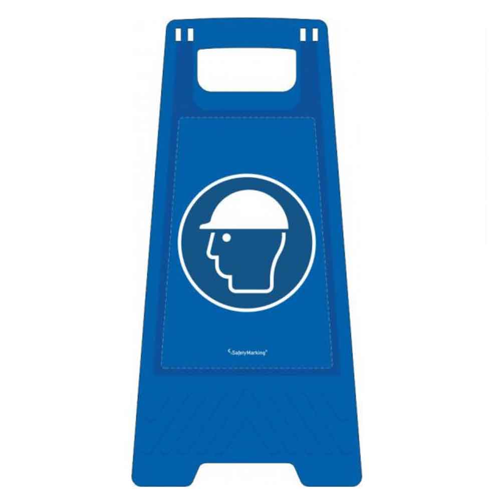 Warnaufsteller ActiveWorkplace - Farbe Blau - verschiedene Motive - 2-seitig