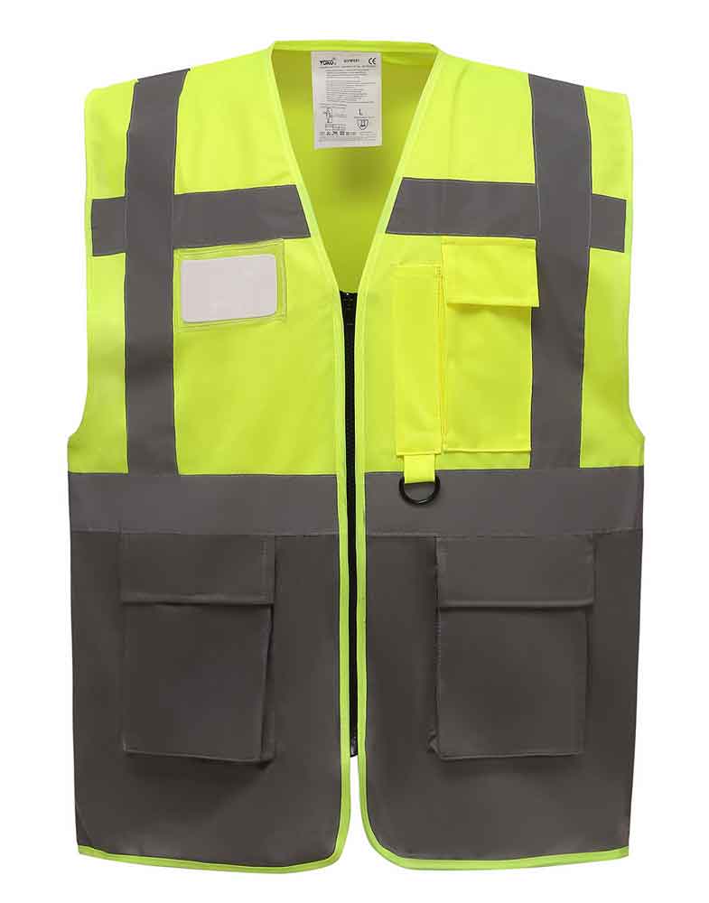 60-50-419-0-00-01-059-warnweste-reissverschluss-gelb-8b9df3 Farbige Warnweste - Namensschild - Reflektierend - in 8 Farben