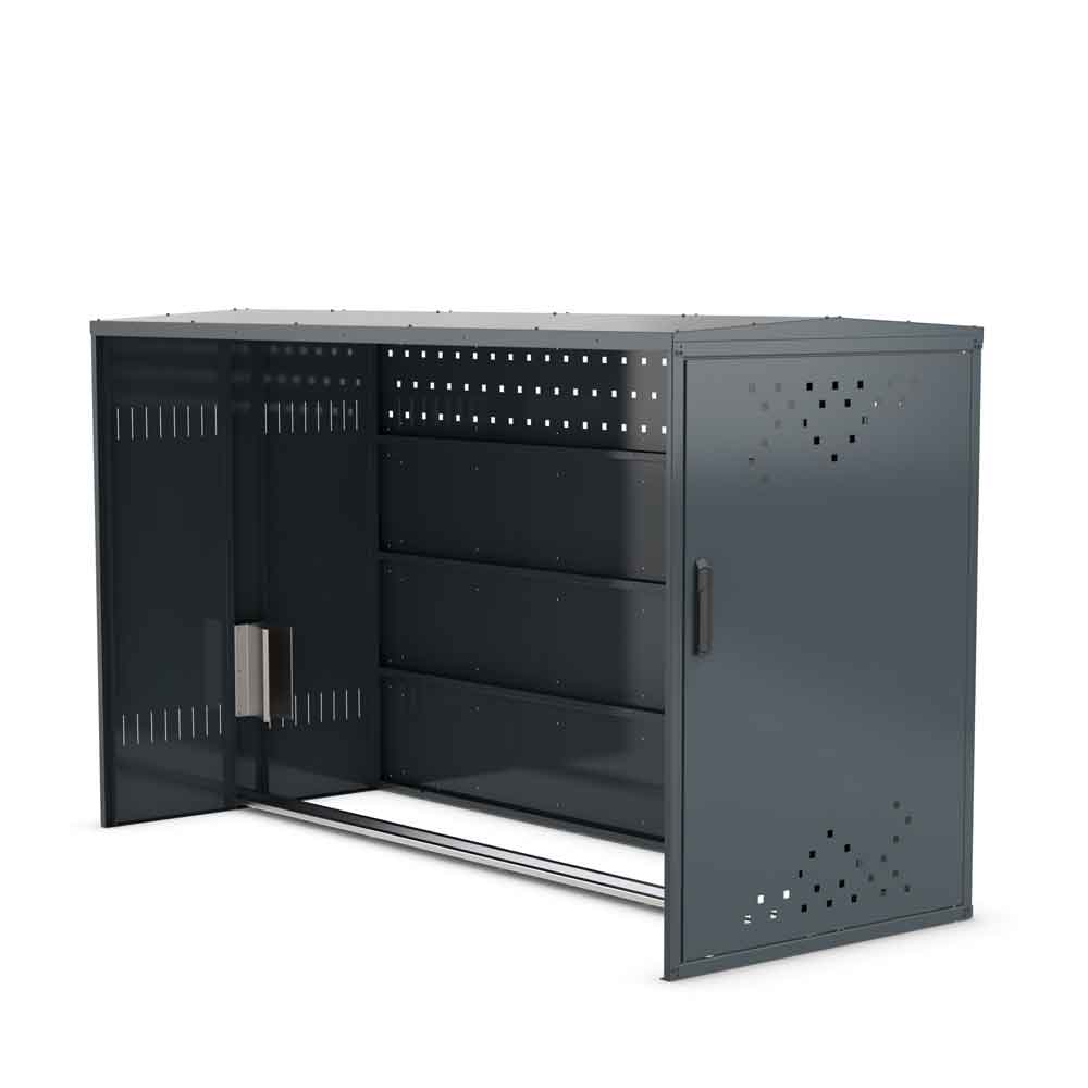 Fahrradgarage BikeBox 1 G - Anbausatz ohne oder mit 1 Seitenwand - Anthrazitgrau Fahrradgarage BikeBox 1 G - Anbausatz ohne oder mit 1 Seitenwand - Anthrazitgrau