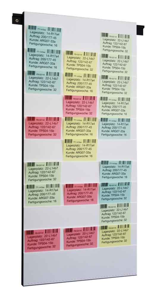 20-20-418-0-04-01-002-beleg-planungstafel-fuer-din-a4-a5-10-faecher-weiss-de948b Flexiplan-Beleg-Planungstafel - für Belege DIN A4 quer / DIN A5 hoch - B 500 x H 1085 mm