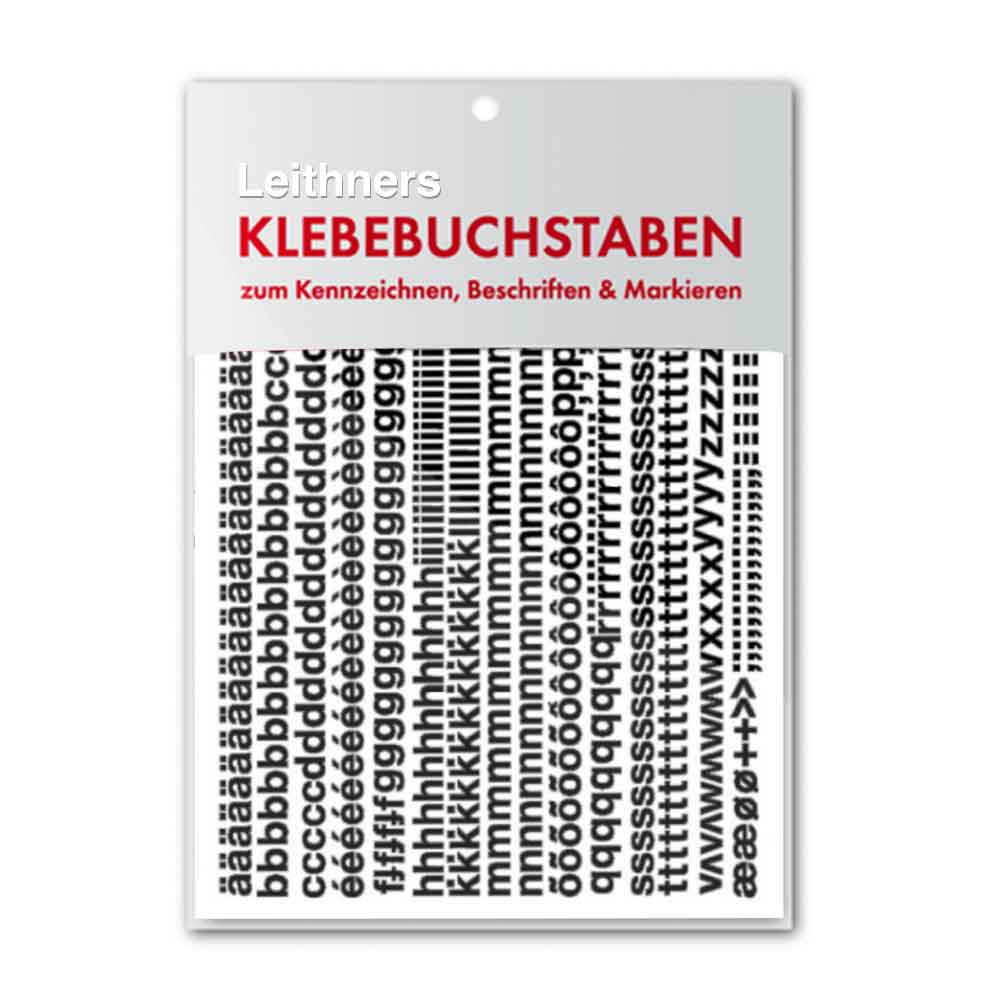 Einzelsortiment Kleinbuchstaben - in 7 Farben