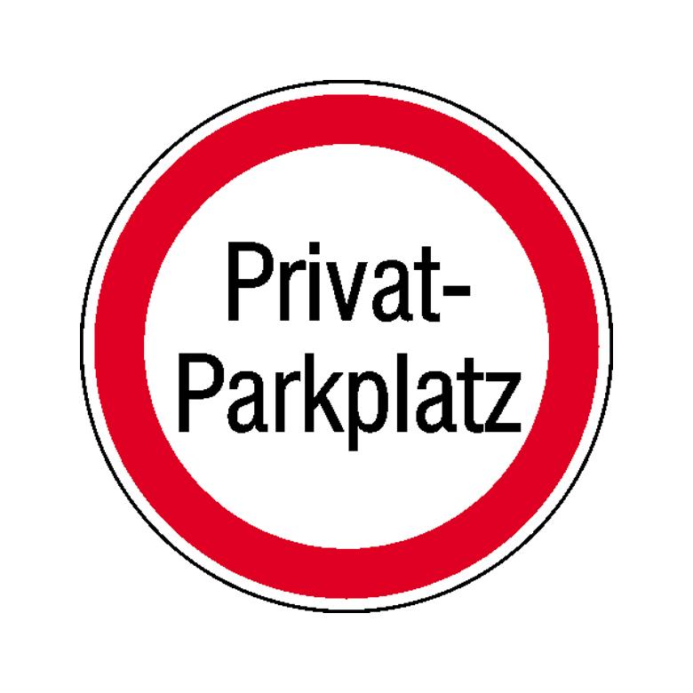 Verbotsschild - Privat-Parkplatz