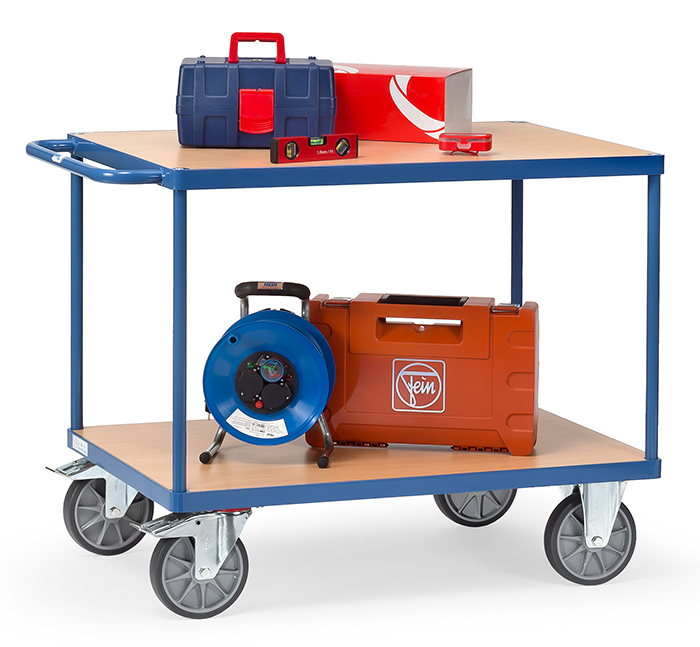 2402_fetra_tischwagen_live-502251 Tischwagen in 4 Ausführungen - Baukasten-System - 2 Ladeflächen - Tragkraft 500 bzw. 600 kg