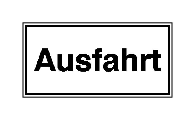 Hinweisschild für Grundbesitz - Ausfahrt