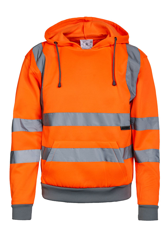 Korntex® Hi-Vis Hoodie „Cork“ - Signal-Orange - 3XL