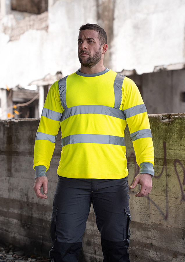 Korntex® Hi-Vis Poly-Cotton Long Sleeve „Murcia“ - Signal-Orange - 7XL