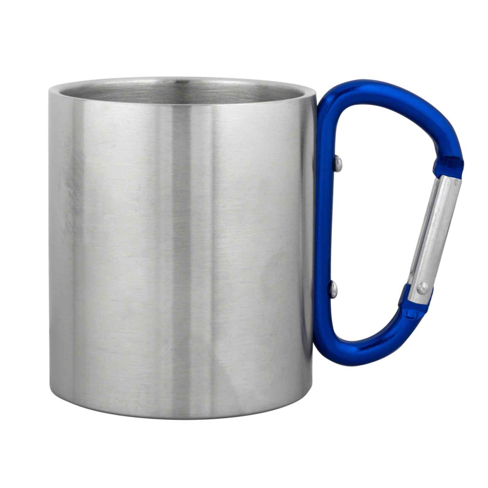 60-20-061-0-01-01-028-edelstahlbecher-camp-blau-fad503 Edelstahlbecher "CAMP" - doppelwandig - mit Karabiner