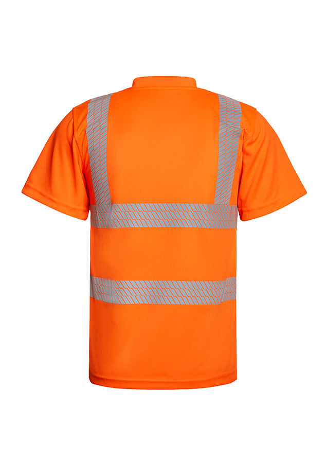 Korntex® Hi-Vis T-Shirt „Alhambra“ - Broken Reflex - Signal-Orange - 5XL