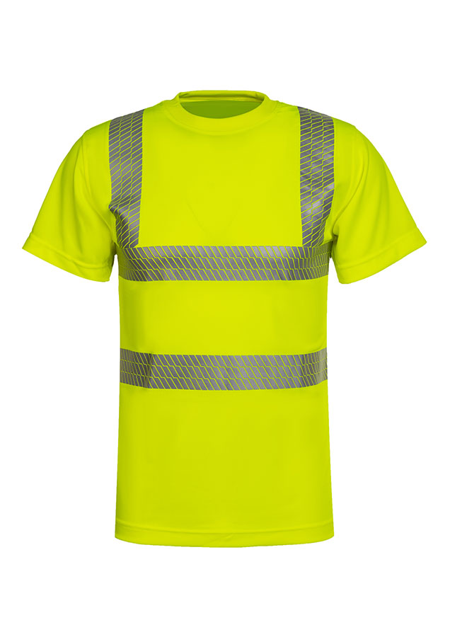 Korntex® Hi-Vis T-Shirt „Alhambra“ - Broken Reflex - Signal-Gelb - 5XL