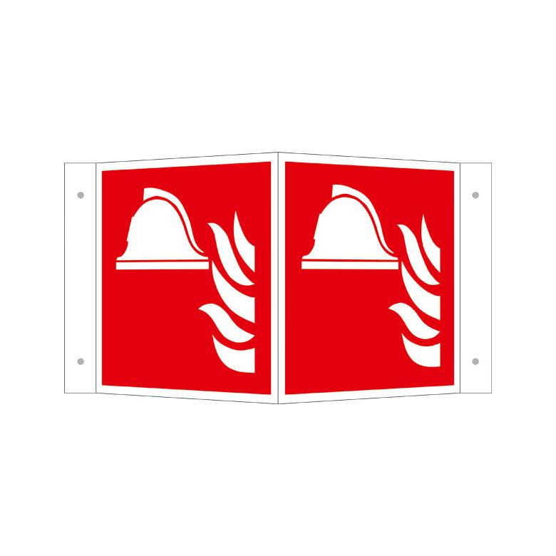 Brandschutzschild - Winkel - langnachleuchtend - Mittel und Geräte zur Brandbekämpfung