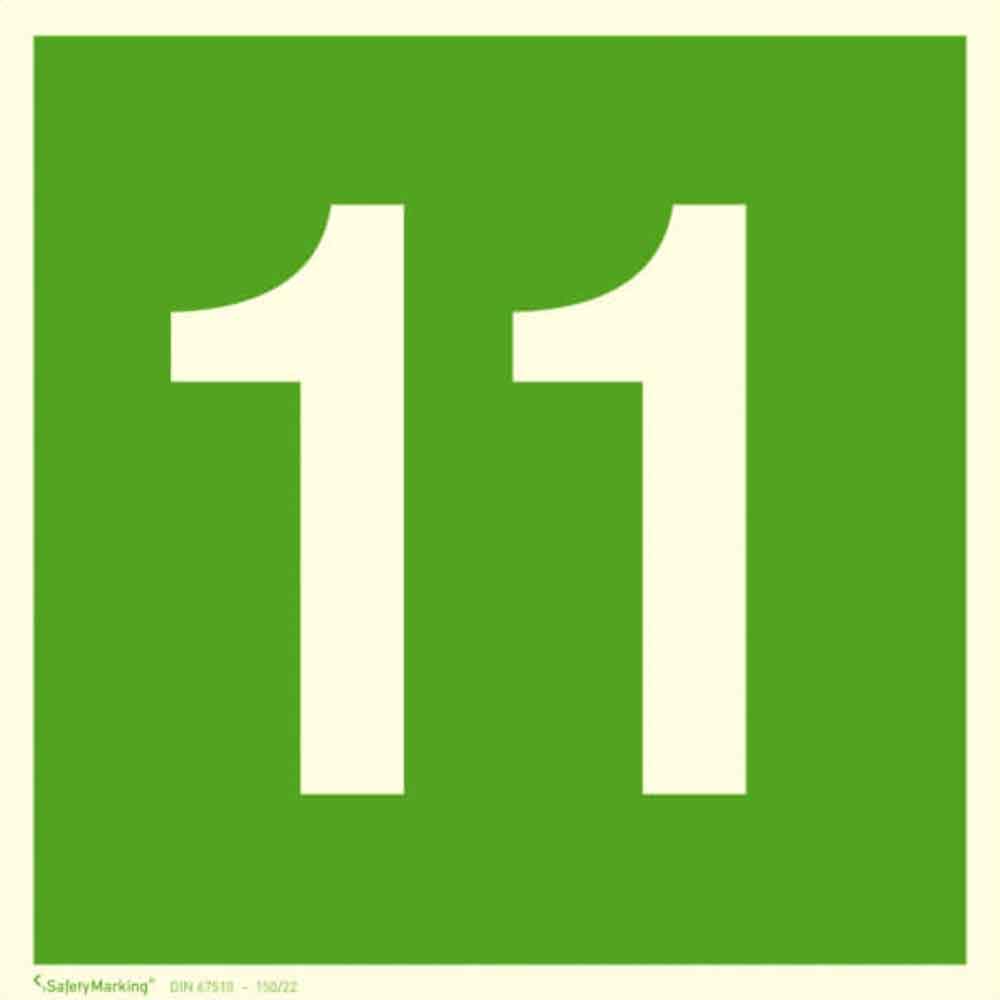 Fluchtwegschild mit Wunschtext - Etagenkennzeichnung - langnachleuchtend