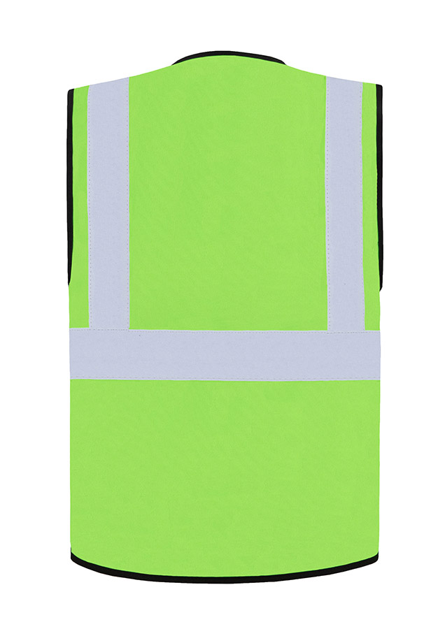 Korntex® Warnweste „Berlin“ - Multifunktional mit Taschen - Waldgrün/Signal-Gelb - XXL