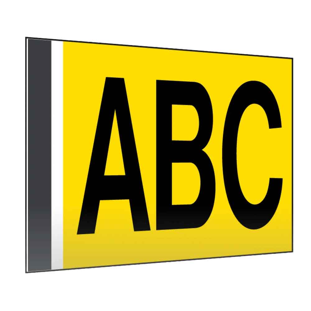 Regal- und Gangschild gerade - mit Magnetstreifen - in vielen Größen - einseitiger oder beidseitiger Druck