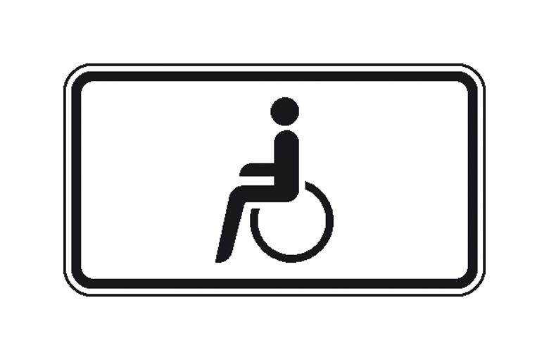 Zusatzzeichen - StVO - Nur Schwerbehinderte - 2 Größen
