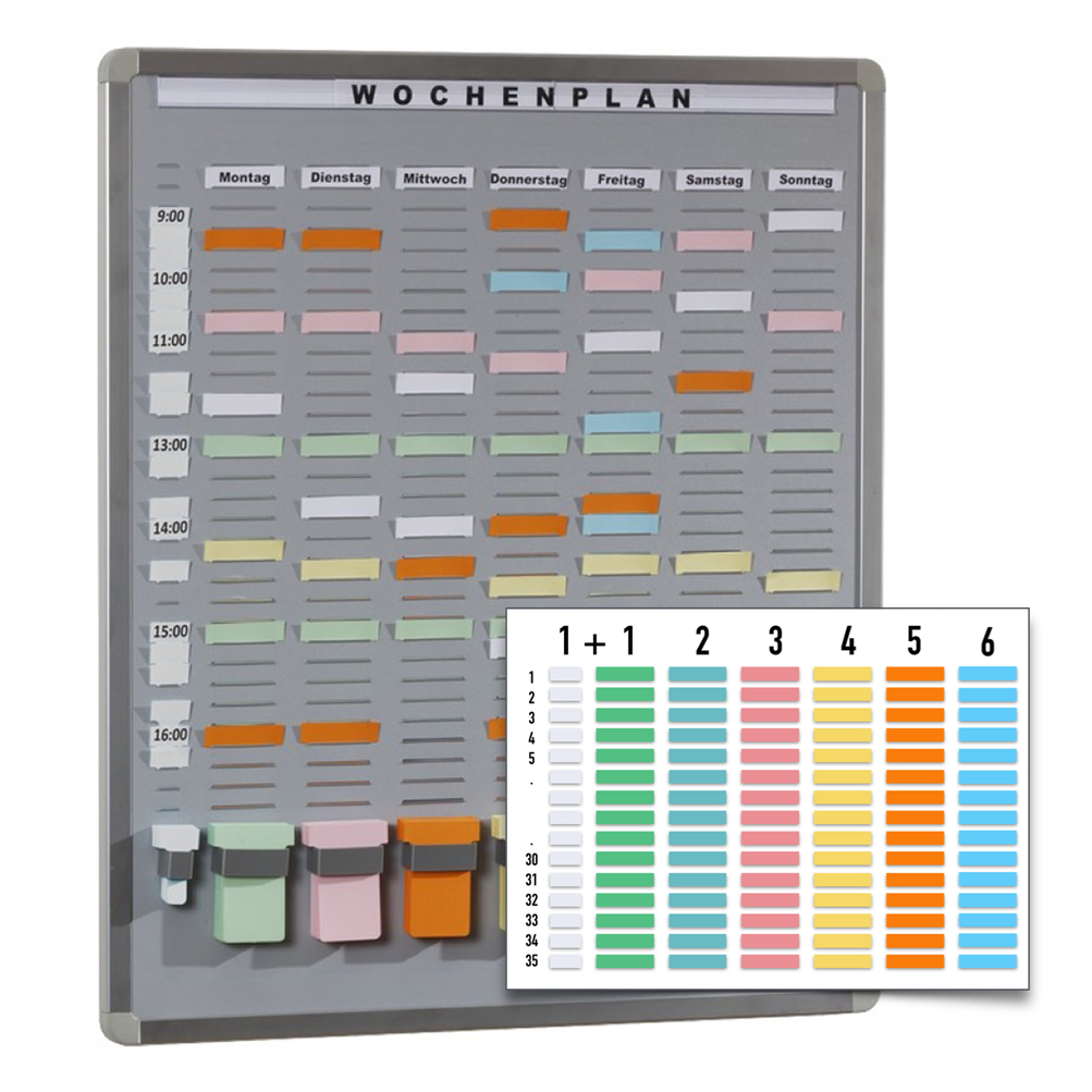 T-Card Systemtafel - 35 Einsteckfächer + Zubehör - 3 Größen