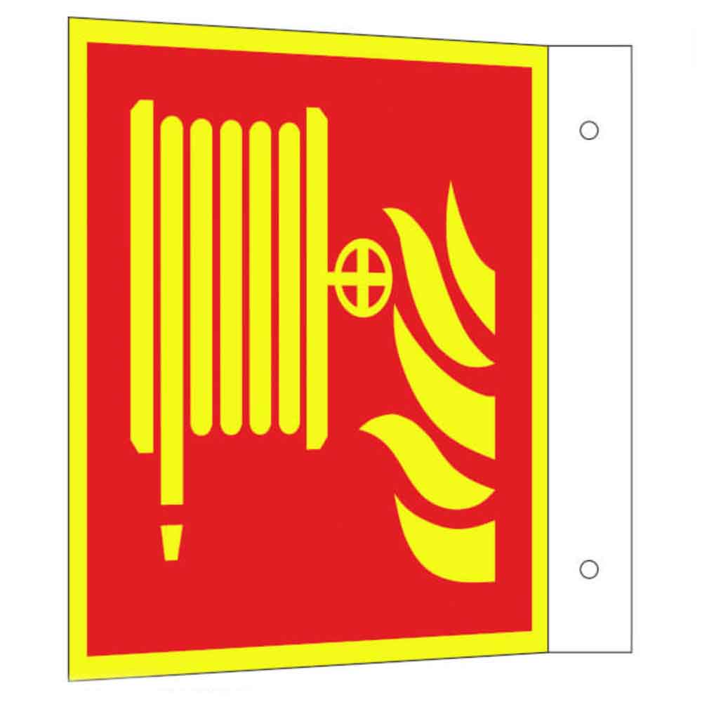 Brandschutzschild PLUS - Löschschlauch - Fahne - langnachleuchtend + tagesfluoreszierend Brandschutzschild PLUS - Löschschlauch - Fahne - langnachleuchtend + tagesfluoreszierend