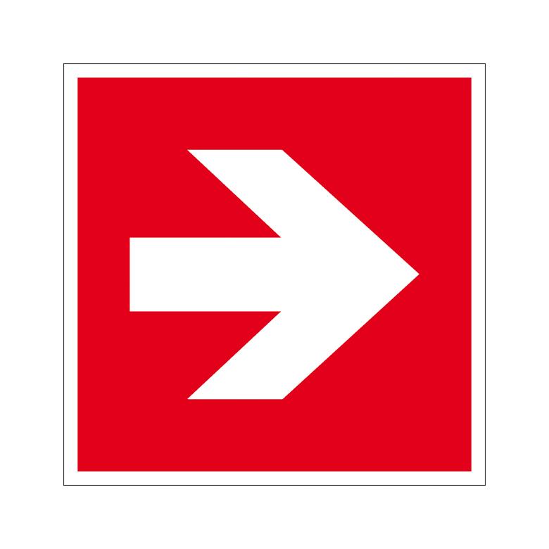 Brandschutz-Zusatzschild - Richtungsangabe rechts/links