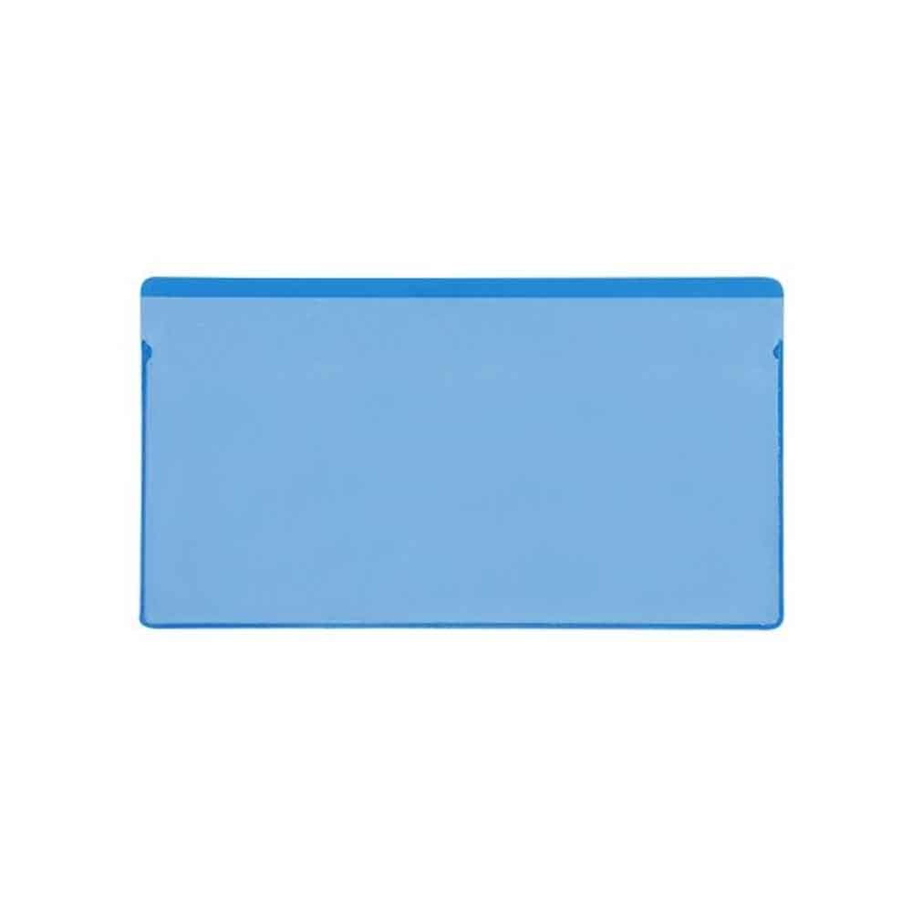 Magnetische Etikettentaschen - 1 Magnetstreifen - 160 x 75 mm - Blau