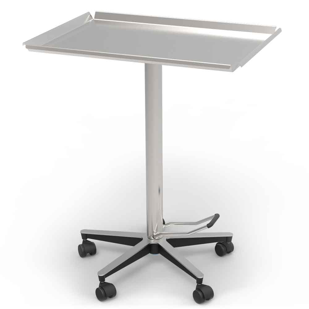 MAYO Instrumententisch mit 5-Speichen - komplett aus Aluminium