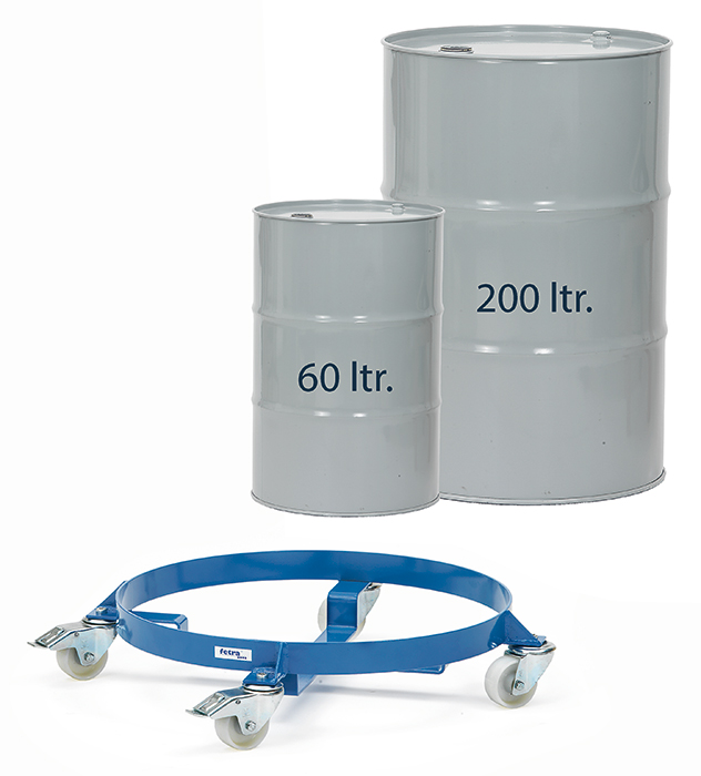 Fassroller für Fässer mit 60 und 200 Liter Inhalt - Gesamthöhe 154 mm - Tragkraft 250 kg