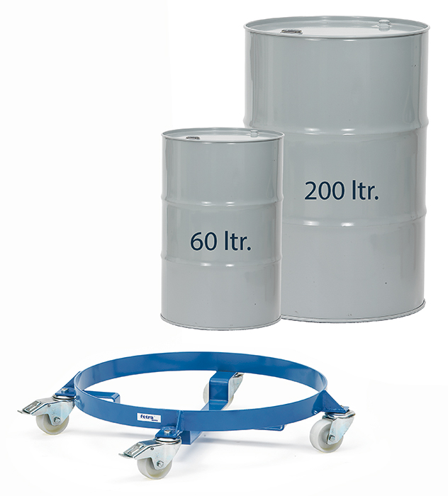 1360_fetra_Fassroller_live-033976 Fassroller für Fässer mit 60 und 200 Liter Inhalt - Gesamthöhe 154 mm - Tragkraft 250 kg