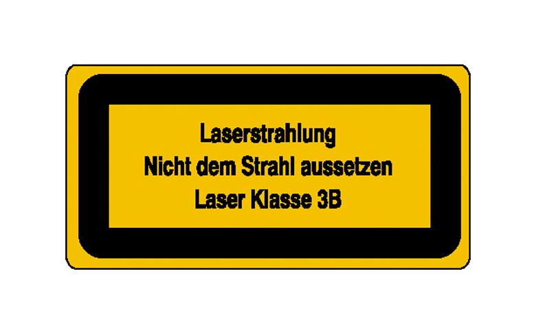 Warn-Zusatzschild - Laserkennzeichnung - Laserstrahlung Nicht dem Strahl ... - Laser Klasse 3B