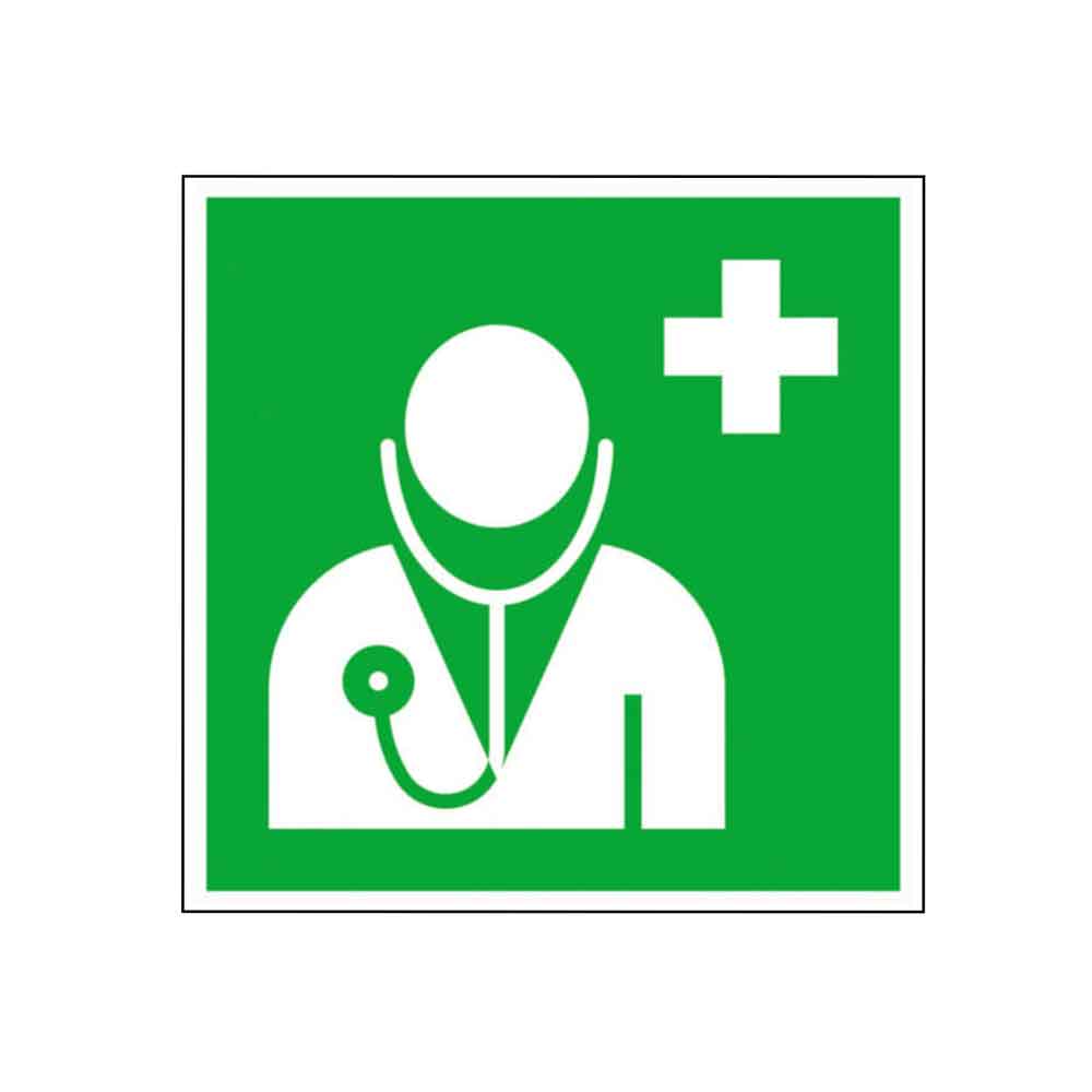 Erste-Hilfe-Schild - Rettungsschild Arzt - langnachleuchtend