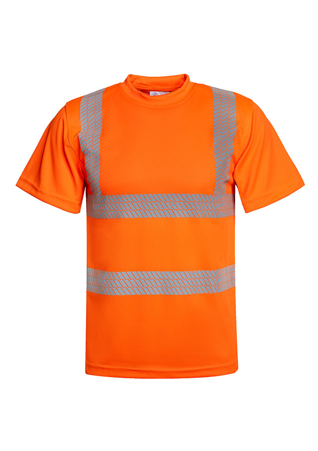 Korntex® Hi-Vis T-Shirt „Alhambra“ - Broken Reflex - Signal-Orange - 5XL