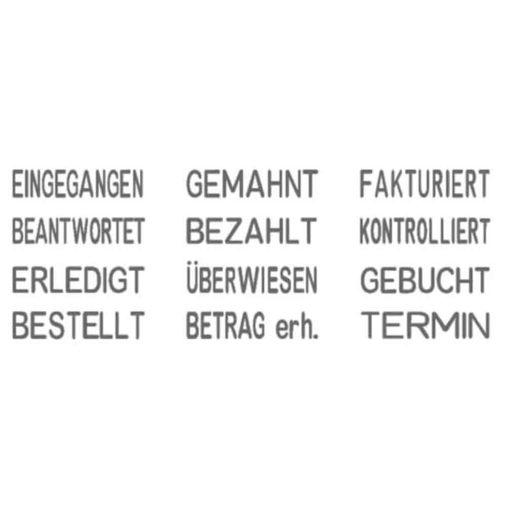 Trodat Professional 4.0 5117 Wortbanddrehstempel mit Datum und 12 Texte am Wortband