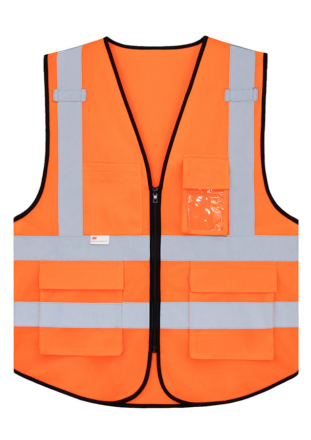 Korntex® Premium Warnweste „Munich“ - Multifunktional mit Taschen - Signal-Orange - XXL/3XL