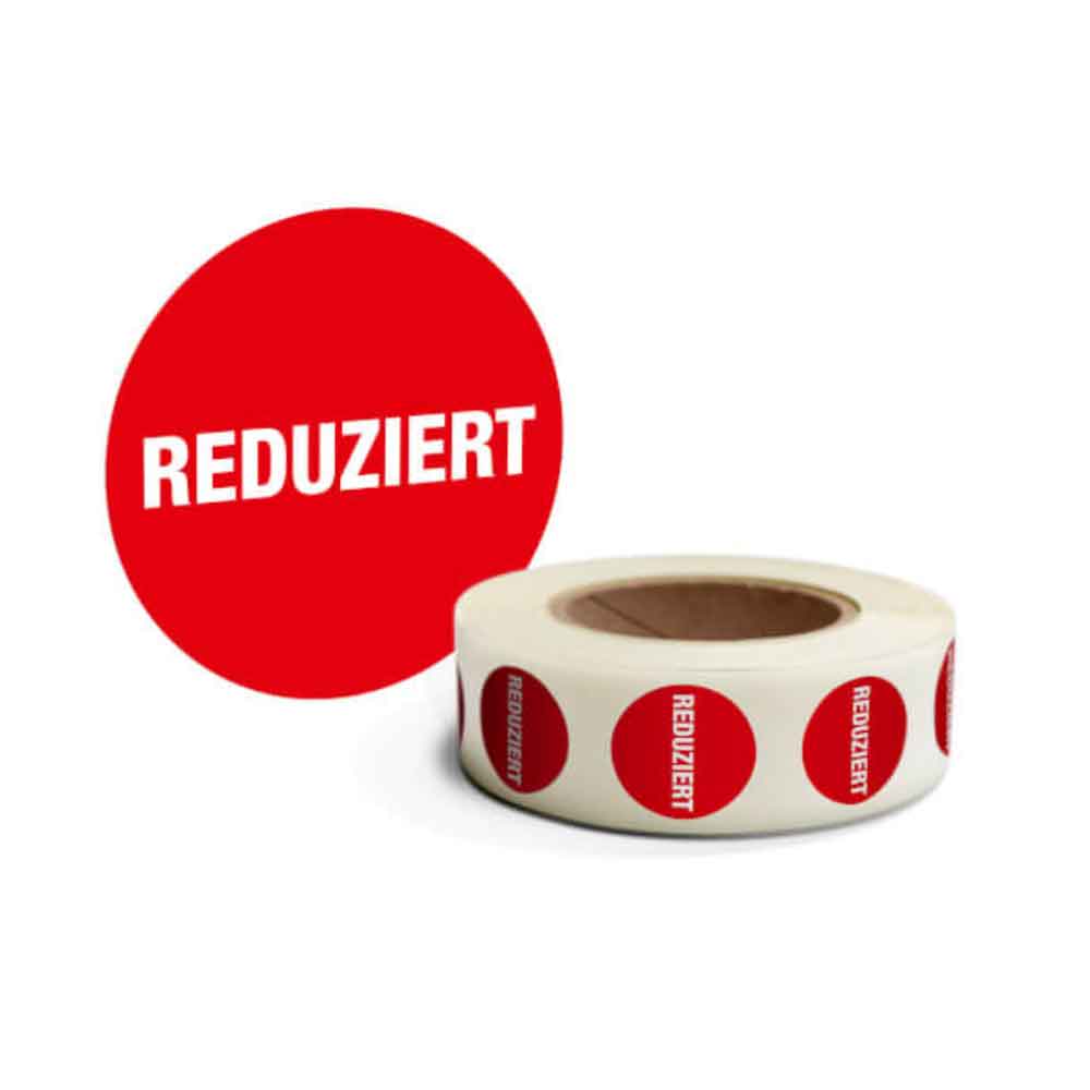 Hinweisschild - REDUZIERT - auf der Rolle Hinweisschild - REDUZIERT - auf der Rolle