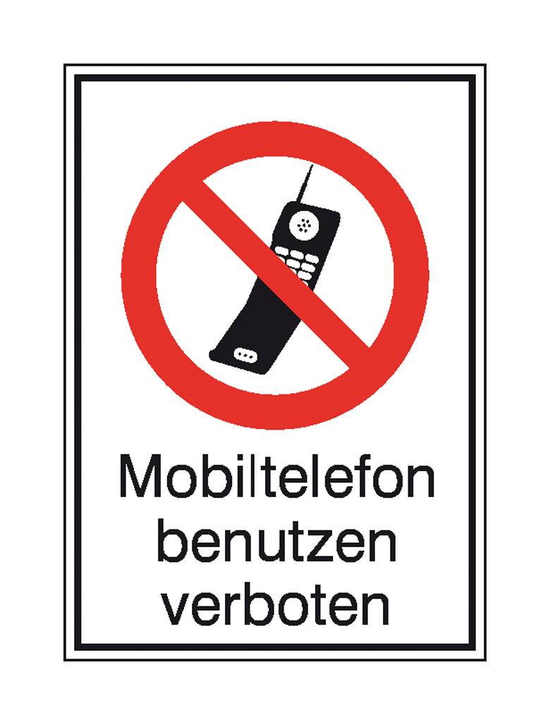 Verbots-Kombischild - Mobiltelefon verboten