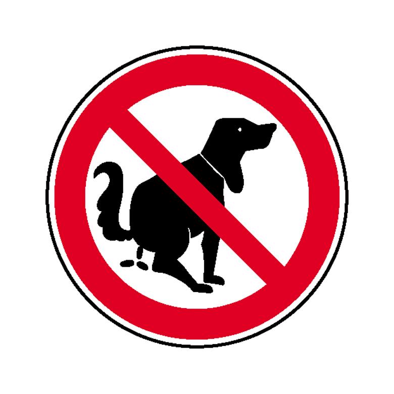 Verbotsschild - Hier kein Hundeklo