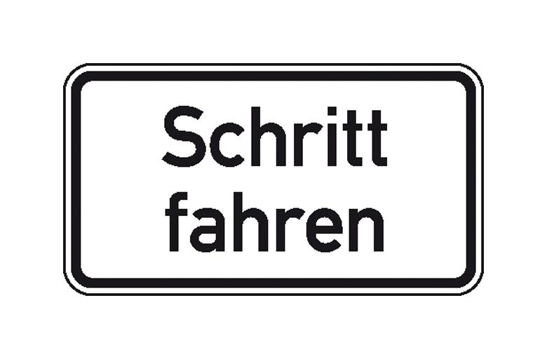 Zusatzzeichen - Schritt fahren - 2 Größen