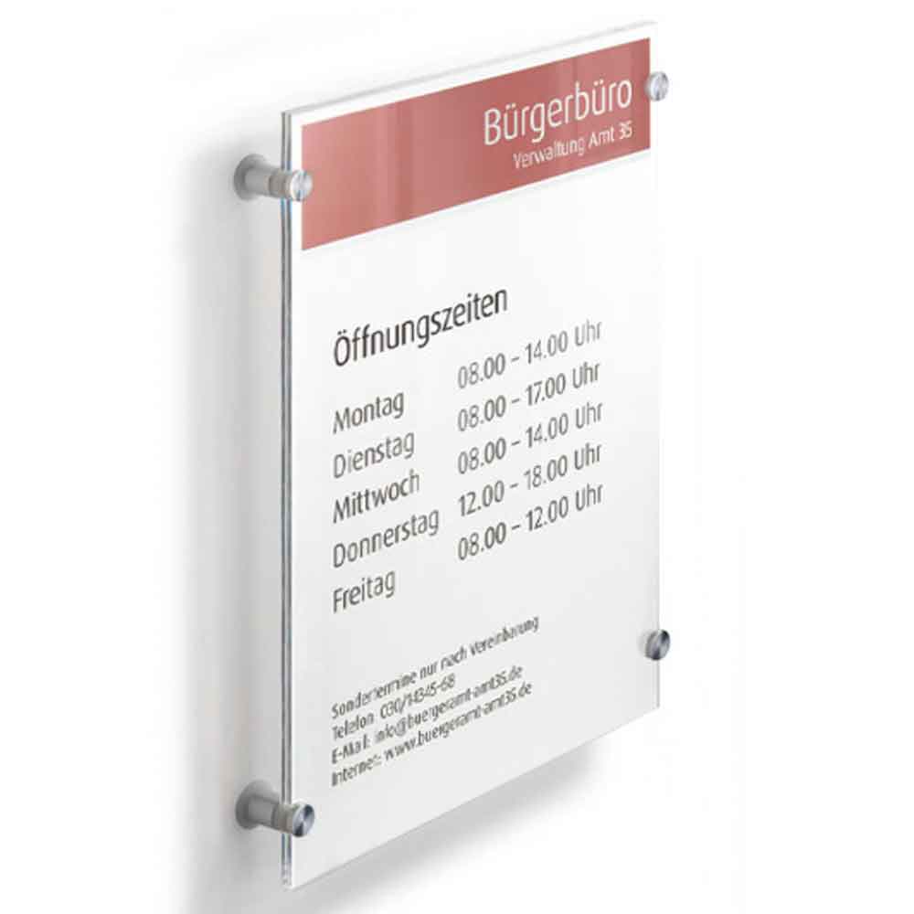 DURABLE CRYSTAL SIGN Infotafel - mit zwei hochwertigen Acryglasscheiben - in 2 Größen