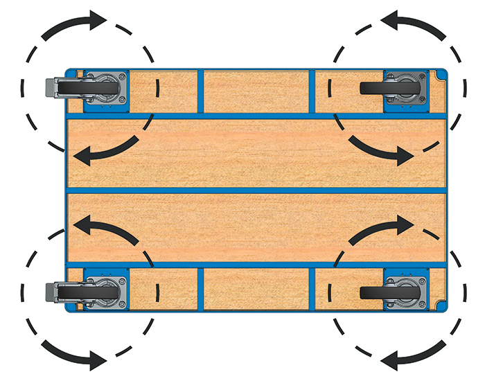 1288-c78eae 4 Lenkrollen - Zubehör für fetra-Wagen - Mehrpreis